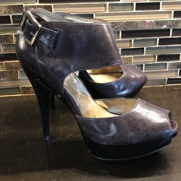 Michael Kors open toe ankle strap heels Women’s Size 6.5 Distressed Brown - Picture 6 of 9